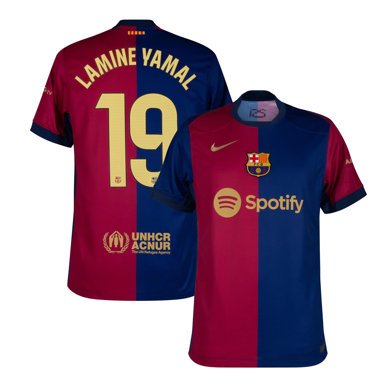 FC Barcelona LAMINE YAMAL 19番シャツ LAMINE YAMAL 19 (T- Shirt 2024-2025) (LA LIGA) MENS, Size